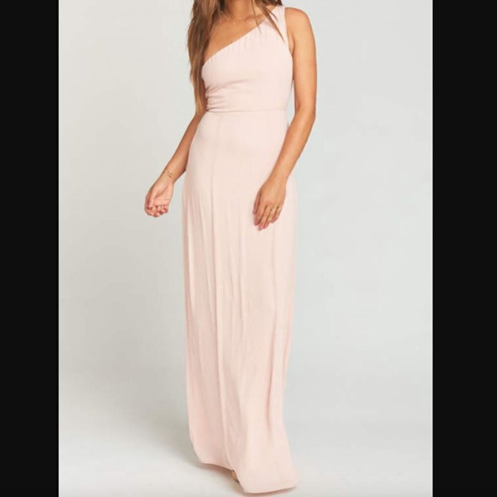 Show Me Your Mumu Eliza One Shoulder Dress in Dusty‎ Rose sz M